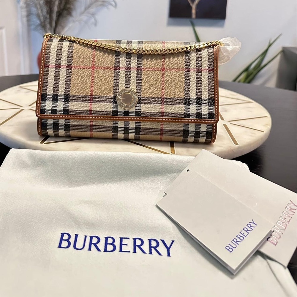 Burberry Crossbody Bag with Iconic Check Pattern